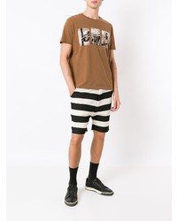 beige bedrucktes T-Shirt mit einem Rundhalsausschnitt von OSKLEN