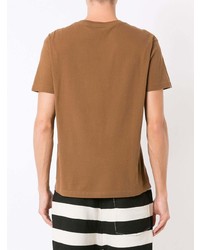 beige bedrucktes T-Shirt mit einem Rundhalsausschnitt von OSKLEN