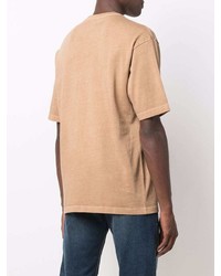 beige bedrucktes T-Shirt mit einem Rundhalsausschnitt von Jordan