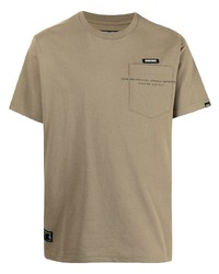 beige bedrucktes T-Shirt mit einem Rundhalsausschnitt von Izzue