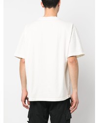 beige bedrucktes T-Shirt mit einem Rundhalsausschnitt von Rhude