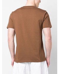 beige bedrucktes T-Shirt mit einem Rundhalsausschnitt von Carhartt WIP
