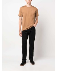 beige bedrucktes T-Shirt mit einem Rundhalsausschnitt von Kiton