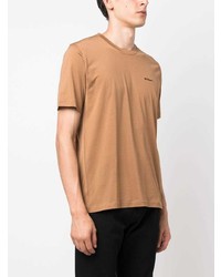 beige bedrucktes T-Shirt mit einem Rundhalsausschnitt von Kiton