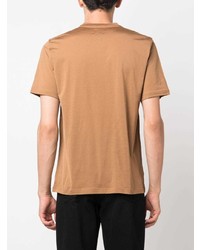 beige bedrucktes T-Shirt mit einem Rundhalsausschnitt von Kiton