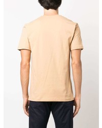 beige bedrucktes T-Shirt mit einem Rundhalsausschnitt von Moschino