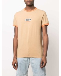 beige bedrucktes T-Shirt mit einem Rundhalsausschnitt von Iceberg