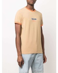 beige bedrucktes T-Shirt mit einem Rundhalsausschnitt von Iceberg