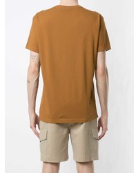 beige bedrucktes T-Shirt mit einem Rundhalsausschnitt von OSKLEN