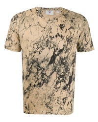 beige bedrucktes T-Shirt mit einem Rundhalsausschnitt von Rossignol