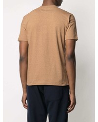 beige bedrucktes T-Shirt mit einem Rundhalsausschnitt von Eleventy