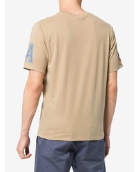 beige bedrucktes T-Shirt mit einem Rundhalsausschnitt von JW Anderson