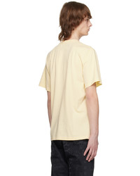 beige bedrucktes T-Shirt mit einem Rundhalsausschnitt von Martine Rose