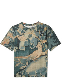 beige bedrucktes T-shirt von Dries Van Noten