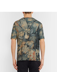 beige bedrucktes T-shirt von Dries Van Noten