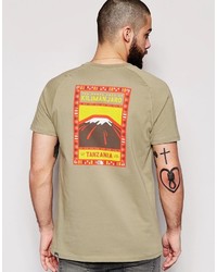 beige bedrucktes T-shirt von The North Face