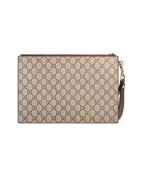 beige bestickte Clutch Handtasche von Gucci