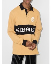 beige bestickter Polo Pullover von Nahmias