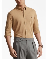 beige bestickter Polo Pullover von Polo Ralph Lauren