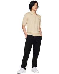 beige besticktes Polohemd von Fred Perry