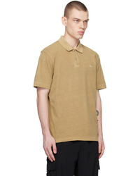 beige besticktes Polohemd von BOSS