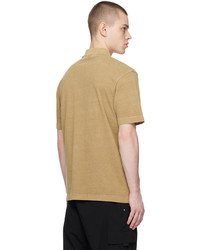 beige besticktes Polohemd von BOSS