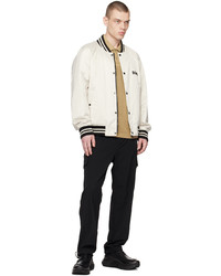 beige besticktes Polohemd von BOSS