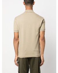 beige besticktes Polohemd von Lacoste