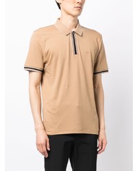 beige besticktes Polohemd von BOSS