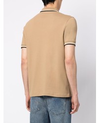 beige besticktes Polohemd von Fred Perry