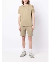 beige besticktes Polohemd von Lacoste