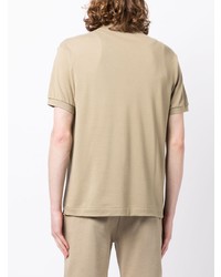 beige besticktes Polohemd von Lacoste