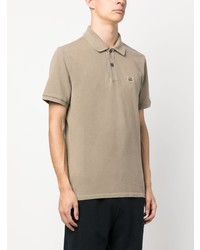 beige besticktes Polohemd von C.P. Company