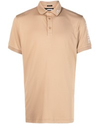 beige besticktes Polohemd von J. Lindeberg