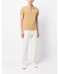 beige besticktes Polohemd von Jacob Cohen