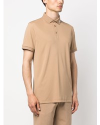 beige besticktes Polohemd von J. Lindeberg