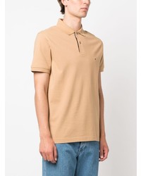 beige besticktes Polohemd von Tommy Hilfiger