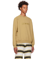 beige besticktes Sweatshirt von Sunnei