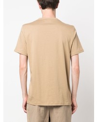 beige besticktes T-Shirt mit einem Rundhalsausschnitt von Fred Perry