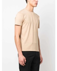 beige besticktes T-Shirt mit einem Rundhalsausschnitt von Tom Ford