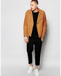 beige Bikerjacke von Asos