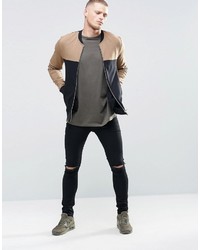 beige Bomberjacke von Asos