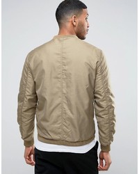 beige Bomberjacke von Selected