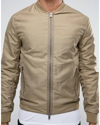 beige Bomberjacke von Selected