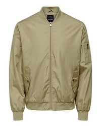 beige Bomberjacke von ONLY & SONS