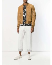 beige Bomberjacke von Saint Laurent