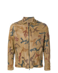 beige Camouflage Bikerjacke