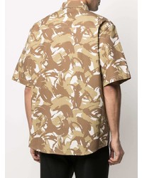 beige Camouflage Kurzarmhemd von A.P.C.