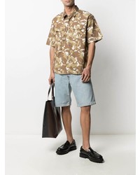 beige Camouflage Kurzarmhemd von A.P.C.