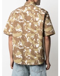 beige Camouflage Kurzarmhemd von A.P.C.